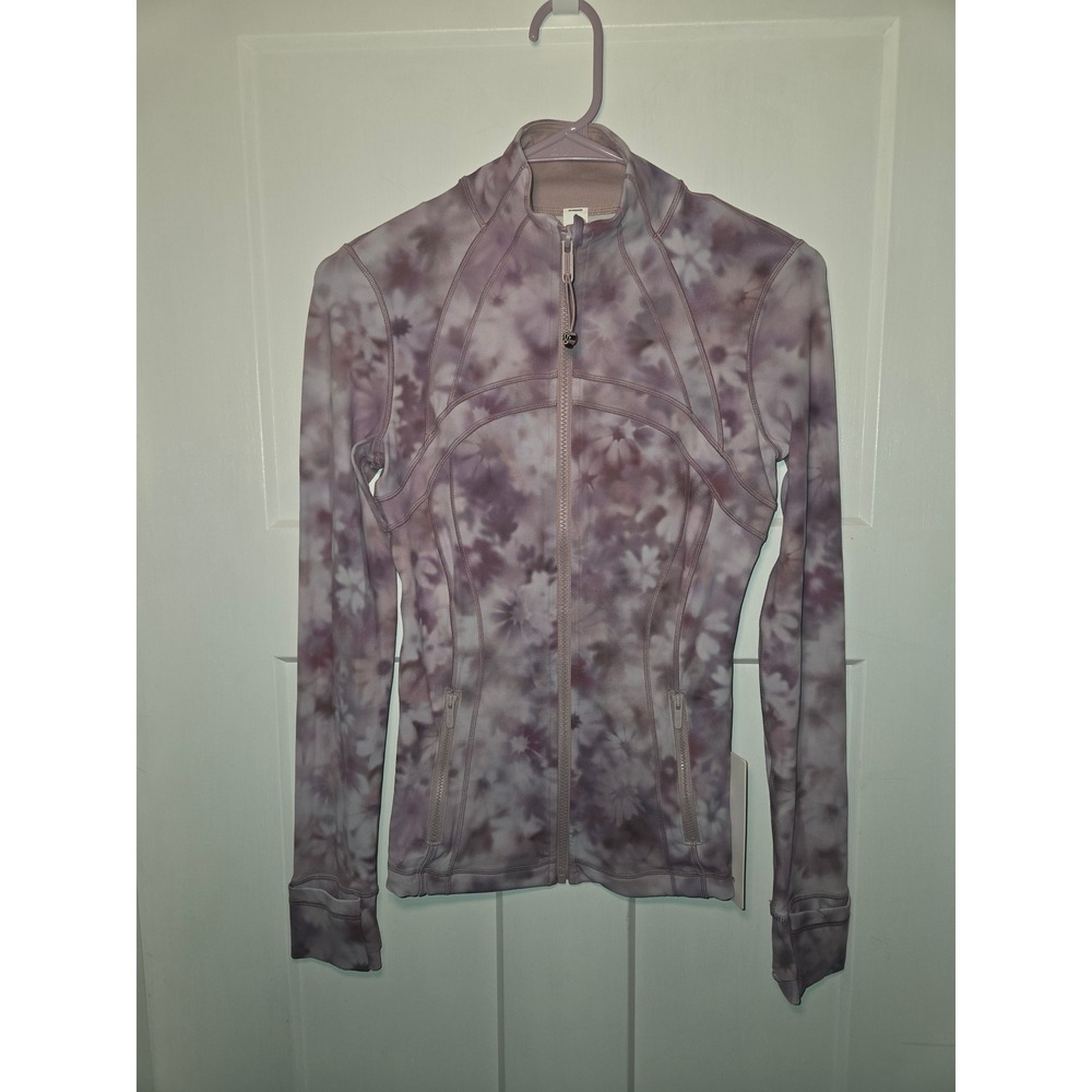 Lululemon Define Jacket Nulu Petals Pink Multi Floral Full Zip Size 4 LW3JPJS